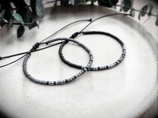 Morse code bracelet 11th anniversary gift