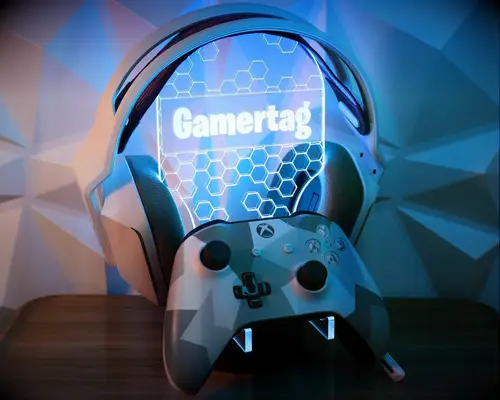 Light-up game controller stand anniversary gift for him