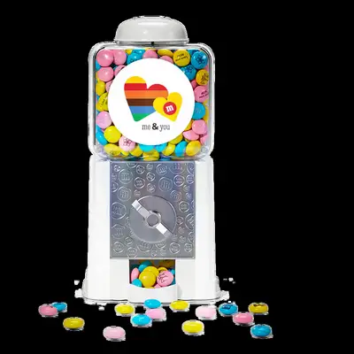 Custom M&M dispenser anniversary gift for him