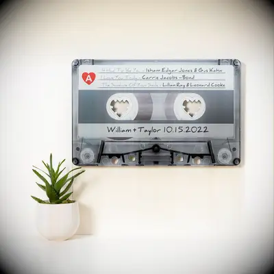 Custom mixtape art anniversary gift for him