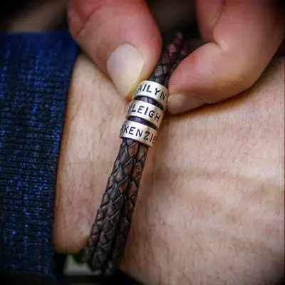 Custom bracelet anniversary gift for him