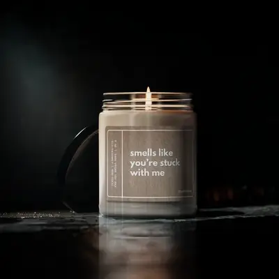 Funny scented candle anniversary gift for boyfriend