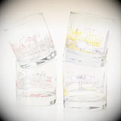 College cityscape rocks glasses anniversary gift for boyfriend