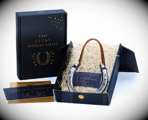 Beautiful lucky horseshoe gift for couples. 