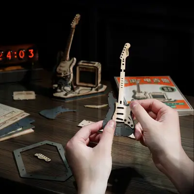 Electric guitar model building kit groomsman gift