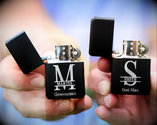 Personalized lighter groomsman gift