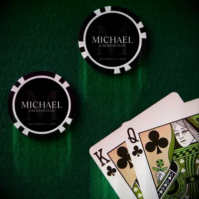 Personalized groomsmen poker chips groomsman gift