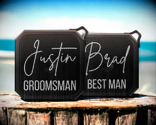 Custom portable bluetooth speaker groomsmen gifts
