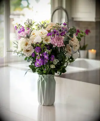 Beautiful white and purple flowers