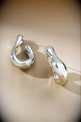 Stylish silver earrings