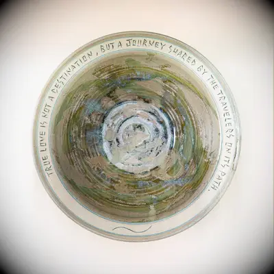 Jade-colored serving bowl 35th anniversary gift