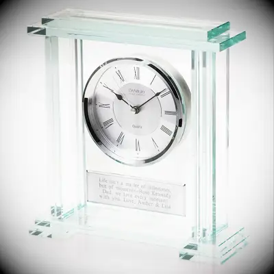 Jade glass clock