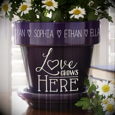 Personalized flower pot for the best anniversary gift