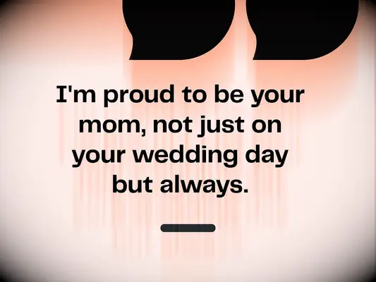 Proud mother wedding day message