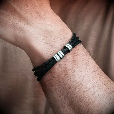Personalized Leather Bracelet