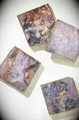 Amethyst rock coasters