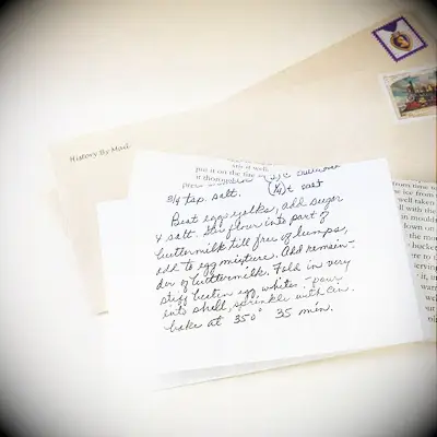 Recipe letter subscription