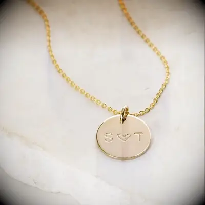 Personalized gold necklace