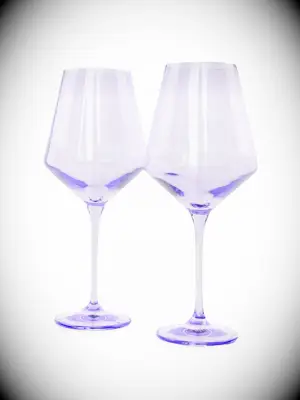 Purple tinted wine glasses