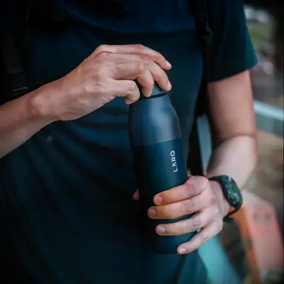 Larq stainless steel water bottle anniversary gift