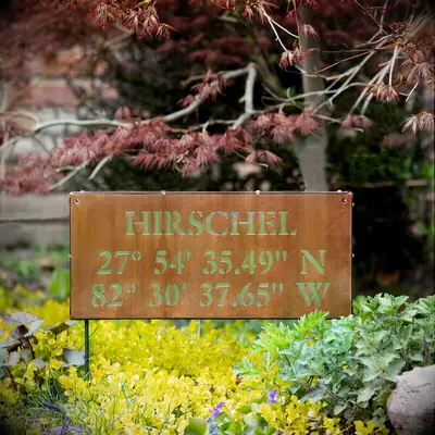 Oxidized steel house sign steel anniversary gift