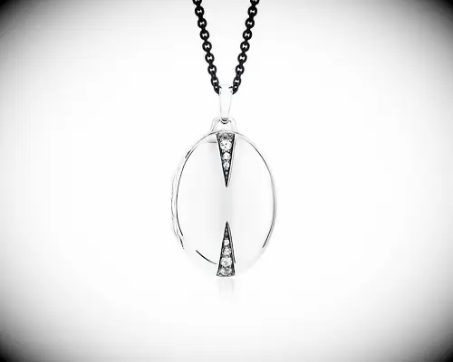 Silver and Steel Locket for anniversary gift