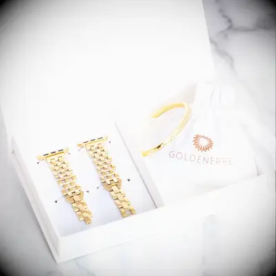 Gold watch straps and bracelet steel anniversary gift