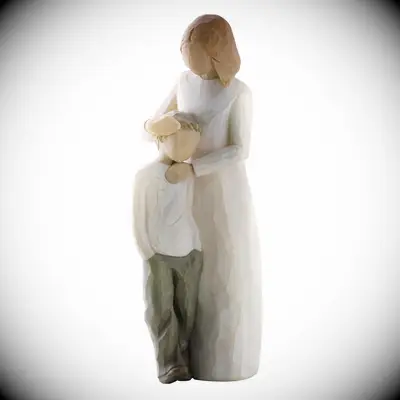 Mother and son figurine mother of the groom gift