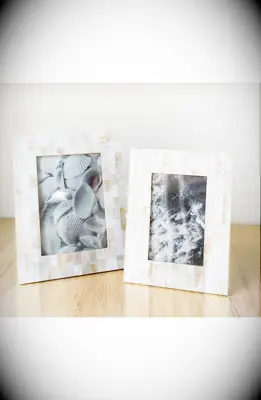 Mother-of-pearl picture frame mother-of-the-groom gift