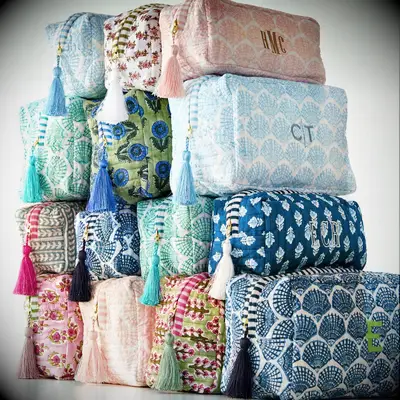 Monogrammed travel pouch mother of the groom gift