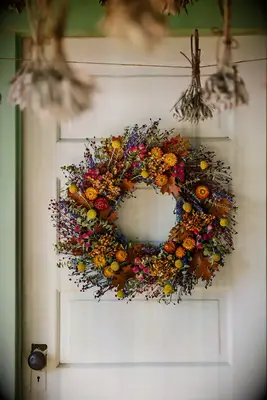 Floral and flax wreath anniversary gift