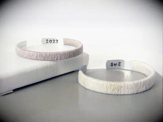 linen cuff bracelet anniversary gift
