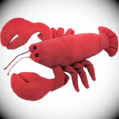 Lobster plushie from Amazon long distance gift