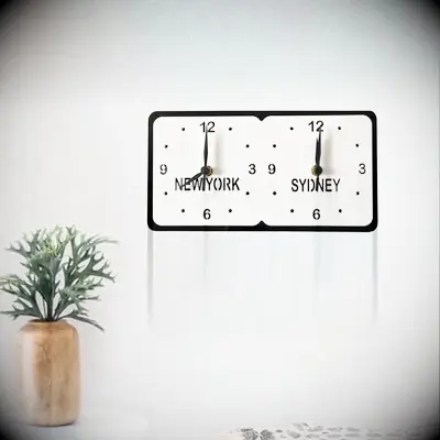 Dual time zone clock long distance relationship gift