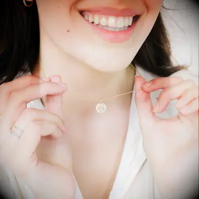 Birth flower pendant long distance relationship gift