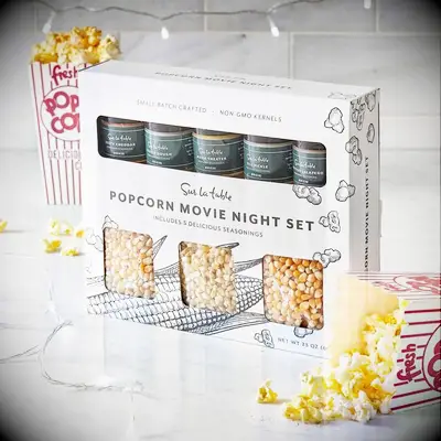 Movie night popcorn new relationship gift