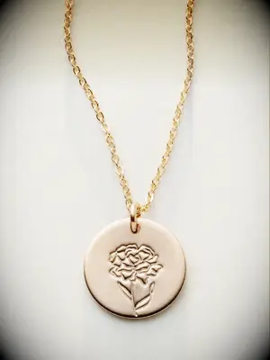 Birth flower necklace new relationship gift