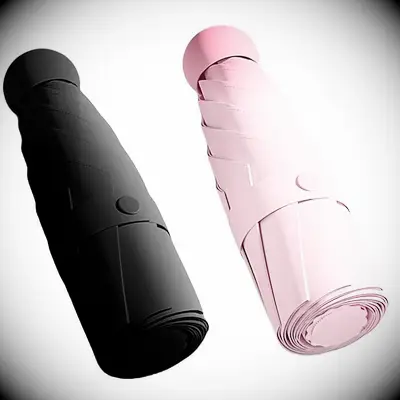 Black and pink compact umbrellas for outdoor celebrations