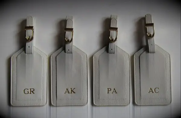 Luggage tags for destination wedding favor