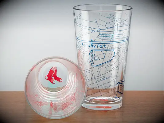 MLB Park Map beer glasses father-of-the-groom gift