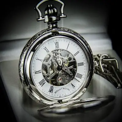 Skeleton pocket watch