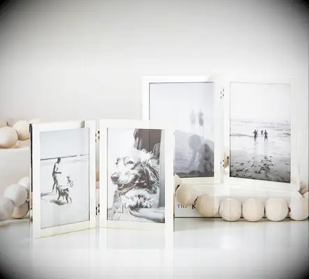 Double sided gold photo frames