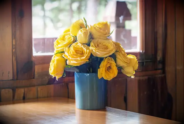 Bouquet of yellow roses. 