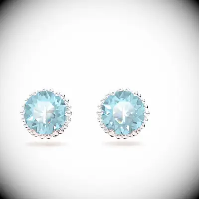 Round crystal stud earrings