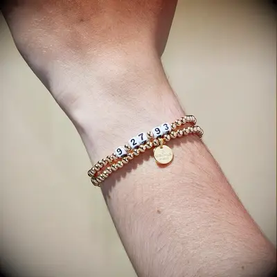 Matching beaded couples bracelets