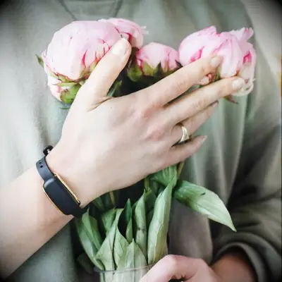 Couples touch bracelets