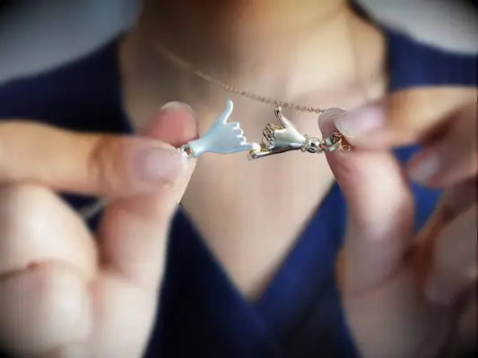 Pinky promise couples necklace set