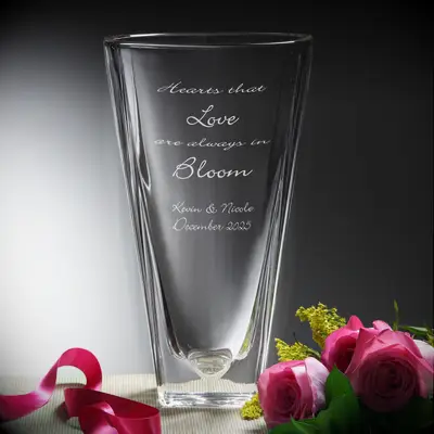 Personalization Mall engraved vase engagement gift for sister