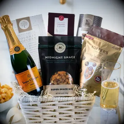 Champagne gift box engagement gift for sister