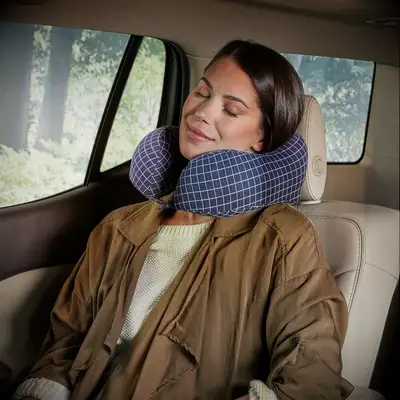 Memory foam neck pillow gift idea for 32nd anniversary. 